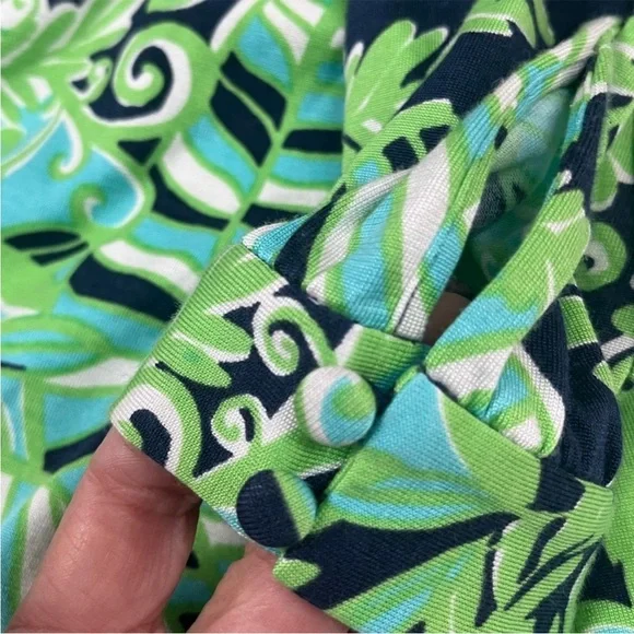 Lilly Pulitzer Ritchie Dress Boat Neck 3/4 Sleeve Silk Cotton Blend Mini Dress S - Picture 7 of 10